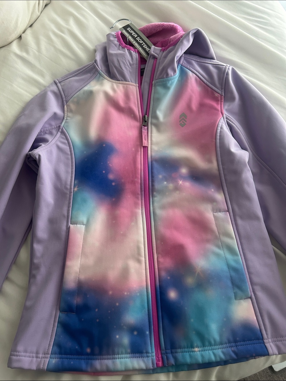 Free Country Lavender Pink Blue Galaxy Softshell Jacket